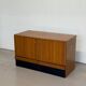 Vintage teak sideboard, mid-century style, with doors and drawers.