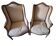 Pair of restored Louis XV wingback armchairs – new fabric