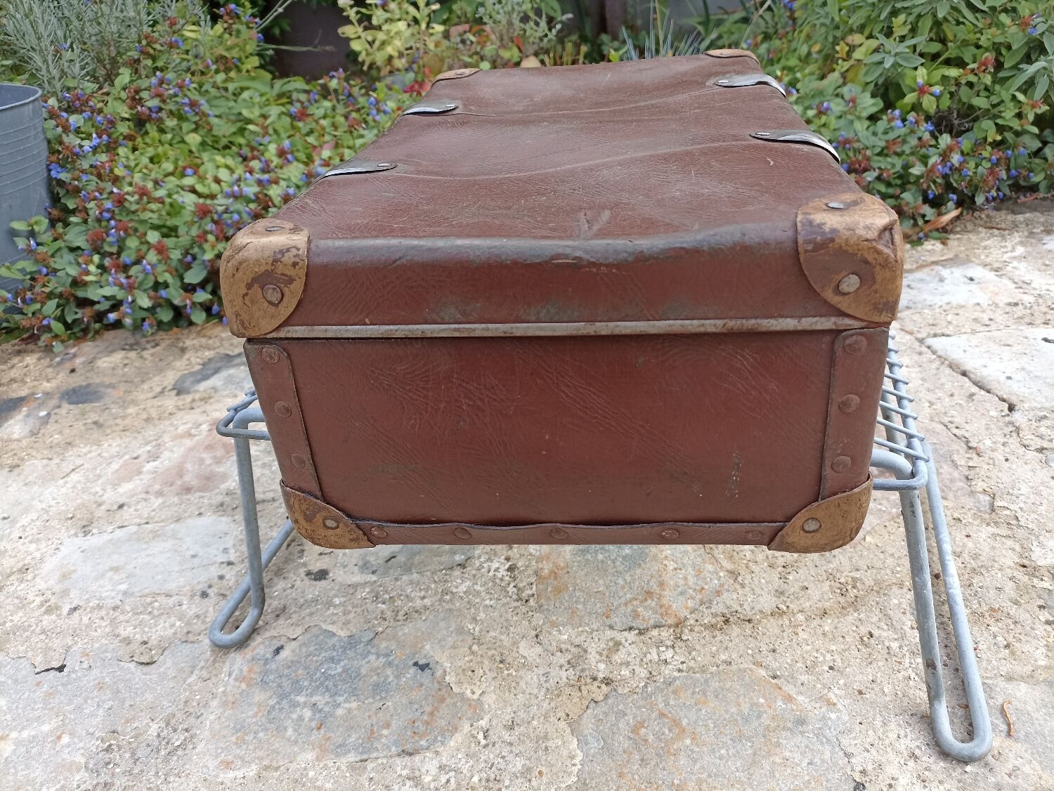 Antique cardboard suitcase