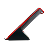 Lampe Philips années 80 géométrique rouge et noire