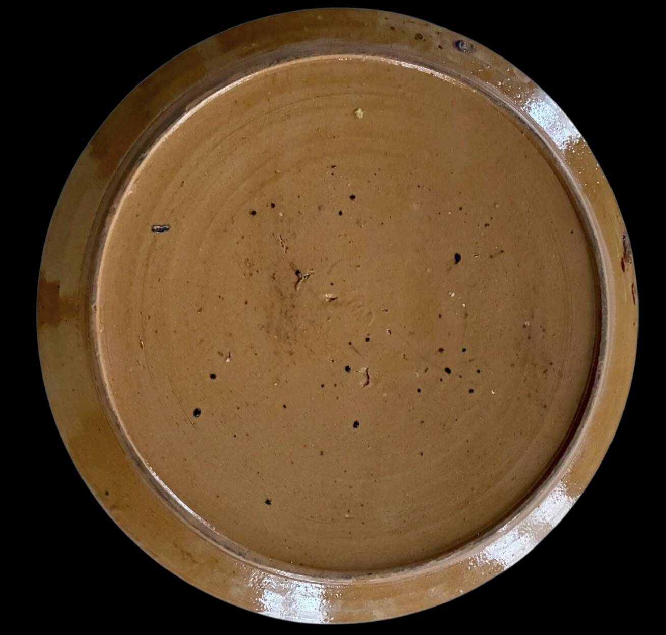 Large decorative abstract terracotta plate