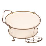 Oval shaped glass tops serving trolley Italy 1950s