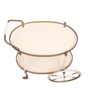 Oval shaped glass tops serving trolley Italy 1950s