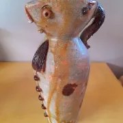 Anthropomorphic pitcher in stoneware by André Louis Freymond