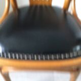 Paire de fauteuils bistrot en bois courbés