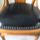 Pair of curved wooden bistro armchairs