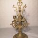 Pair of piano candlesticks in golden bronze 19th century