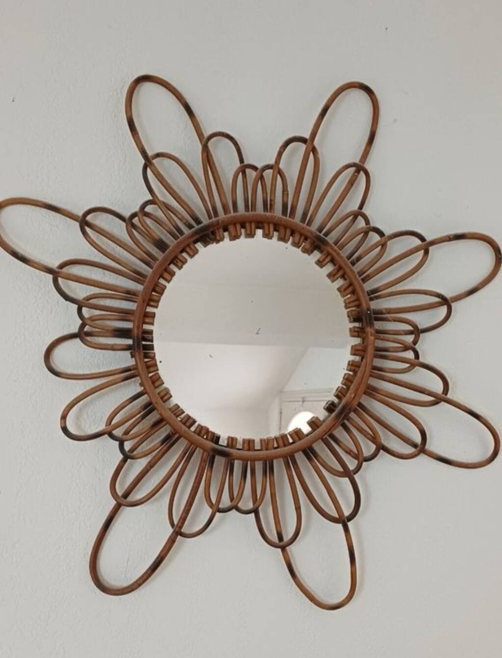 Rattan mirror