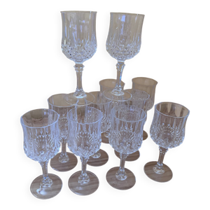 11 verres 16 cl ''Lonchamp'' - cristal