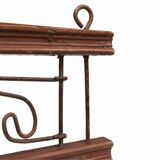 French Art Deco folding wall mount coat rack, ca. 1930