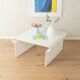 Space Age coffee table from the 1970s, high-quality frame made of white plastic