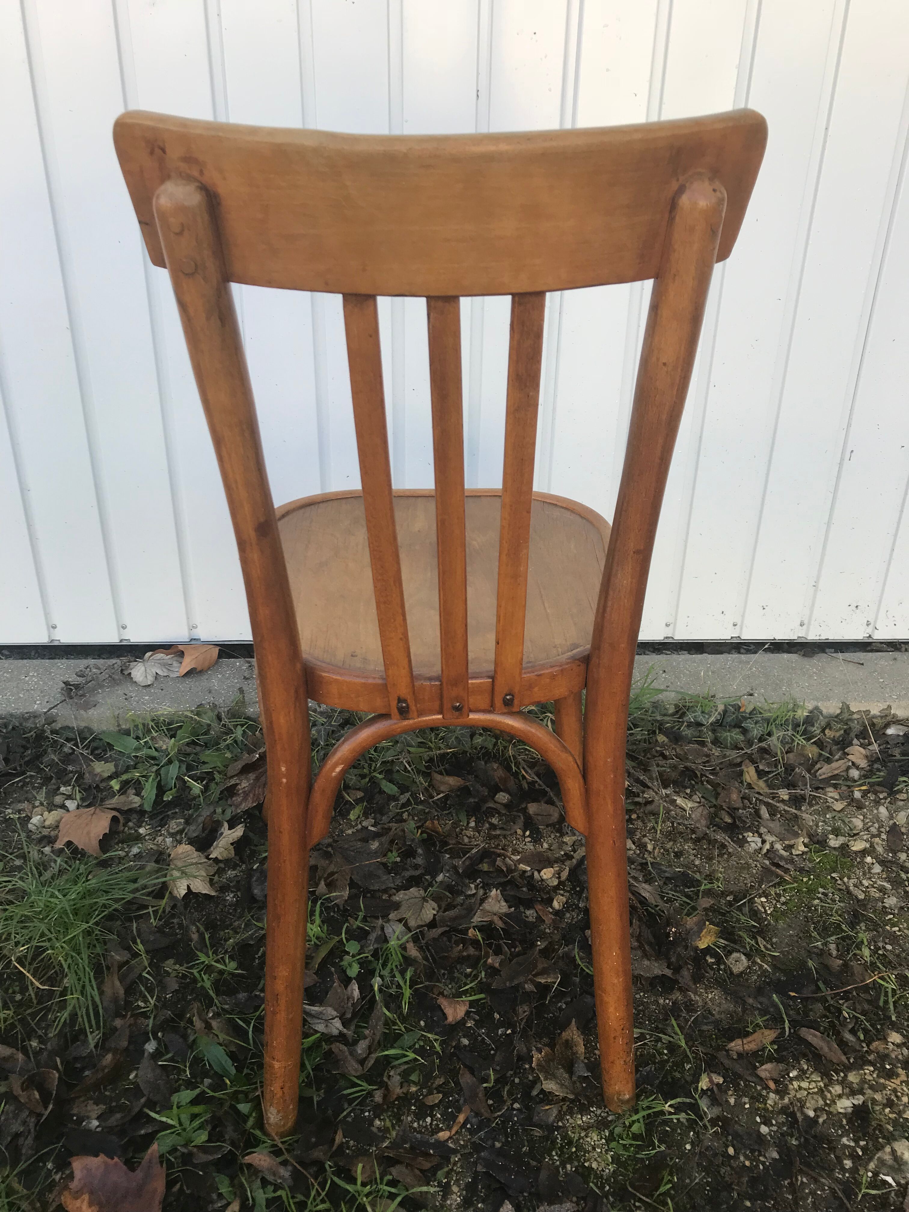 Pair of chairs bistro old vintage wood