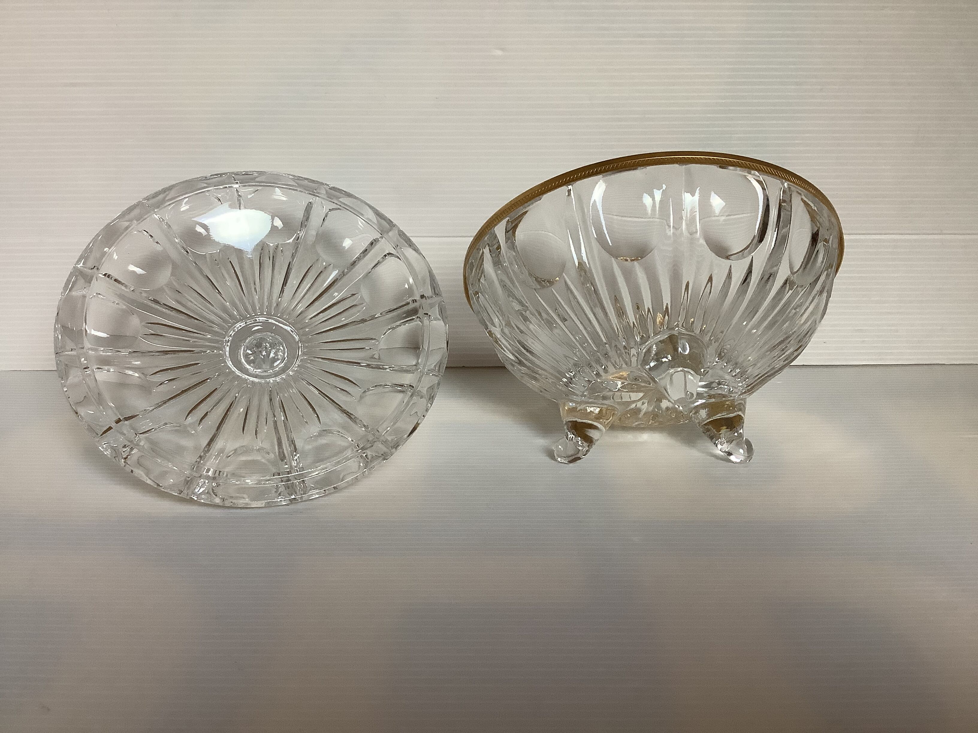 Old tripod candy box with facets