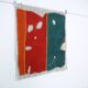 Emerald Green Handwoven Vintage Wall Hanging, Woven Wall Art, 105x123 Cm