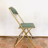 Upcycled vintage folding chair - flowers