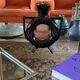 Organic modern black ceramic vase, Italy 1980s