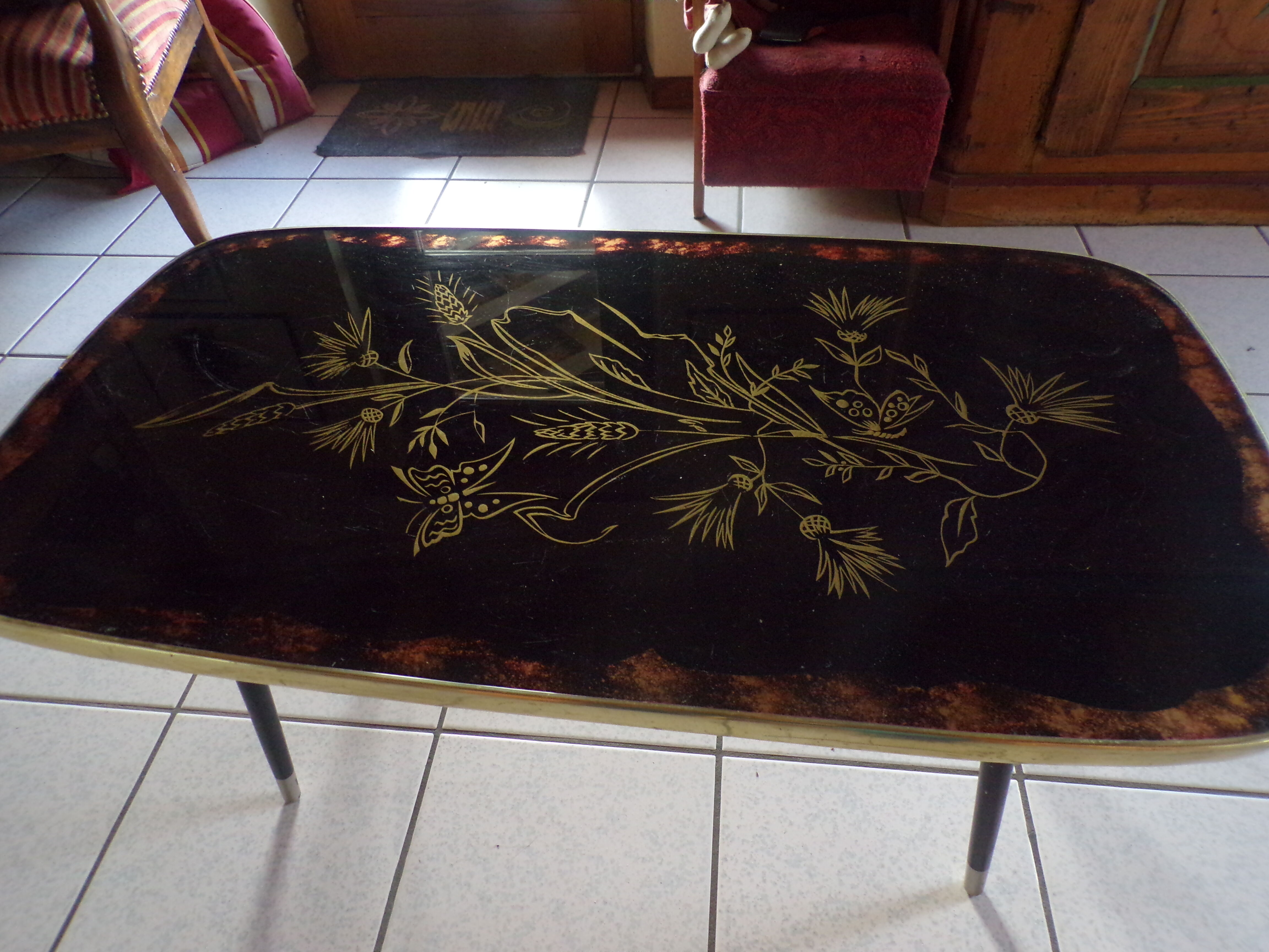 Art deco-style coffee table