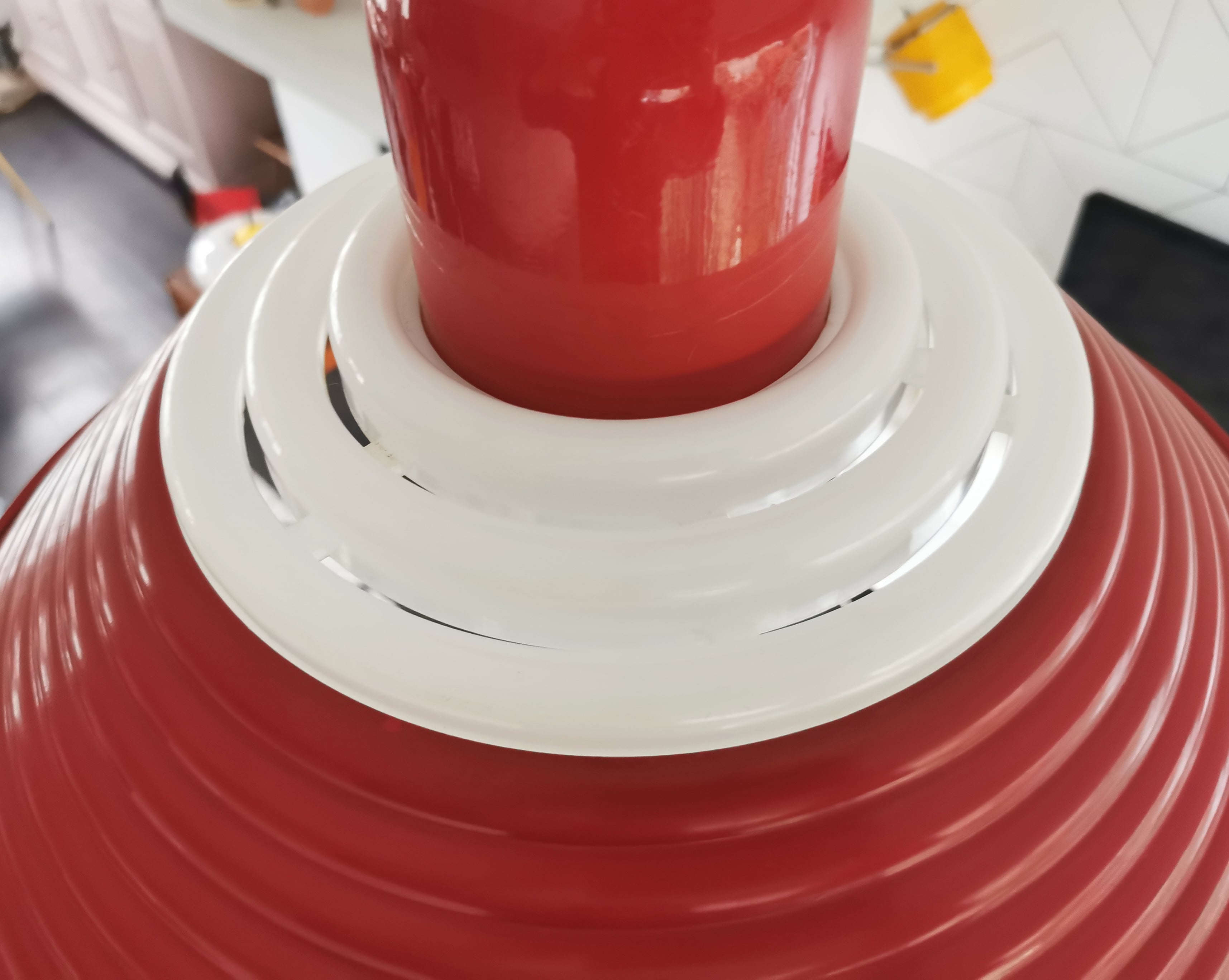 Vintage metal pendant light Hala, '80s