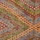 Tapis Kilim vintage vert et orange 7x9, 203x263 cm