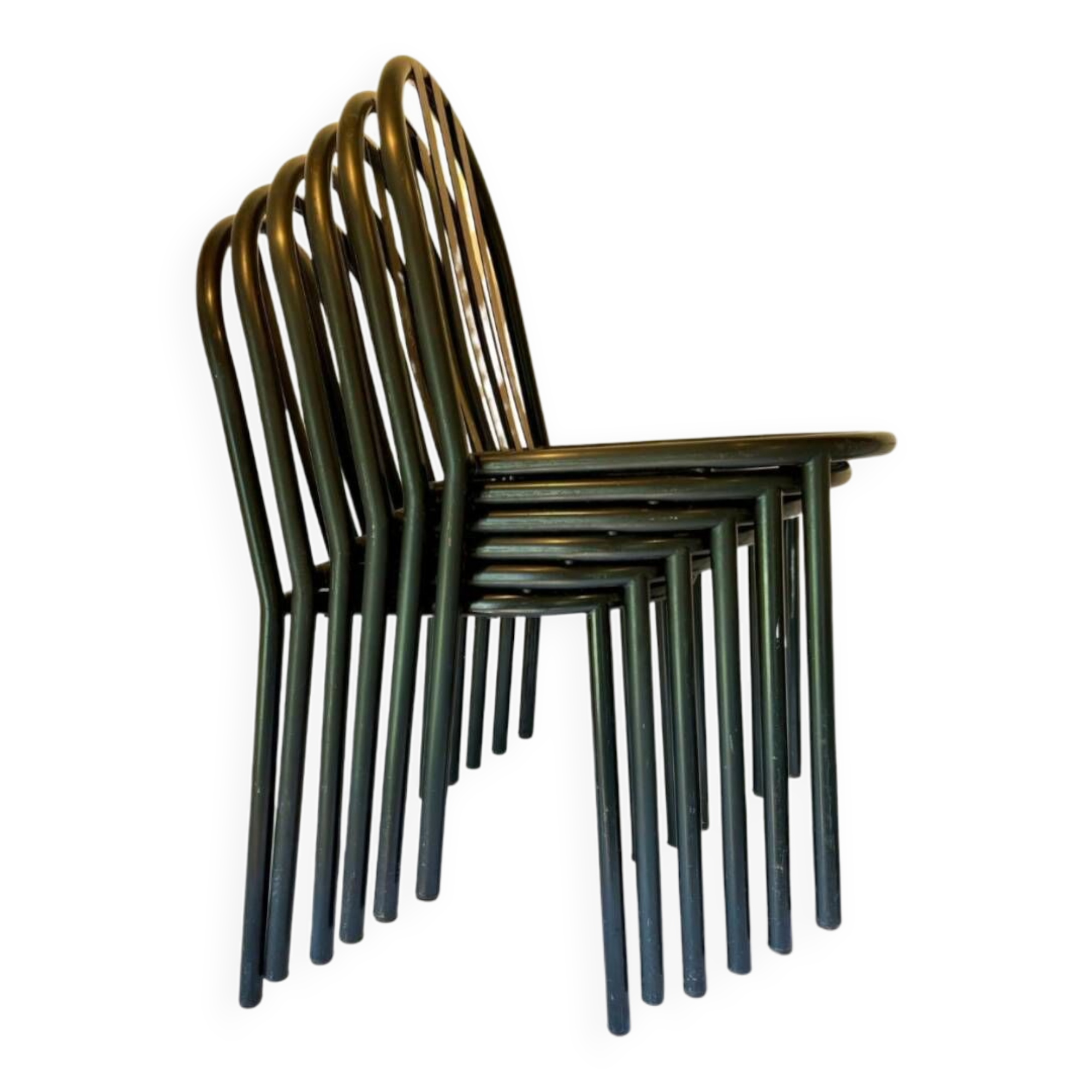 6 Rober Mallet Stevens Black chairs