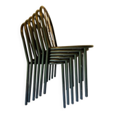 6 Rober Mallet Stevens Black chairs