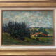 HST painting "Hilly landscape of the Jura" by Julien DURIEZ (1900-1993) 1954 + frame