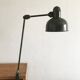 1950s English green workshop lamp
