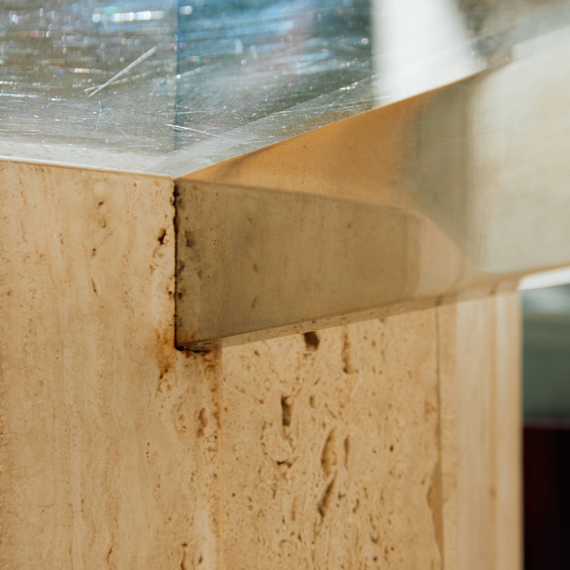 Italian limestone coffee table (MK9883)