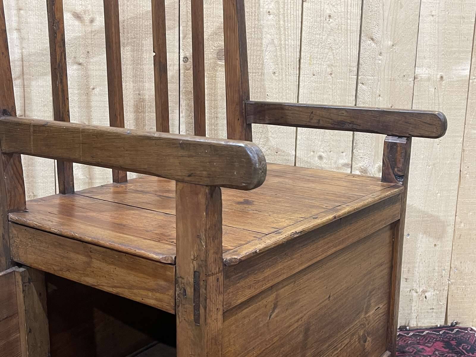 Rustic fir fireplace bench early 20th century