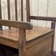 Rustic fir fireplace bench early 20th century