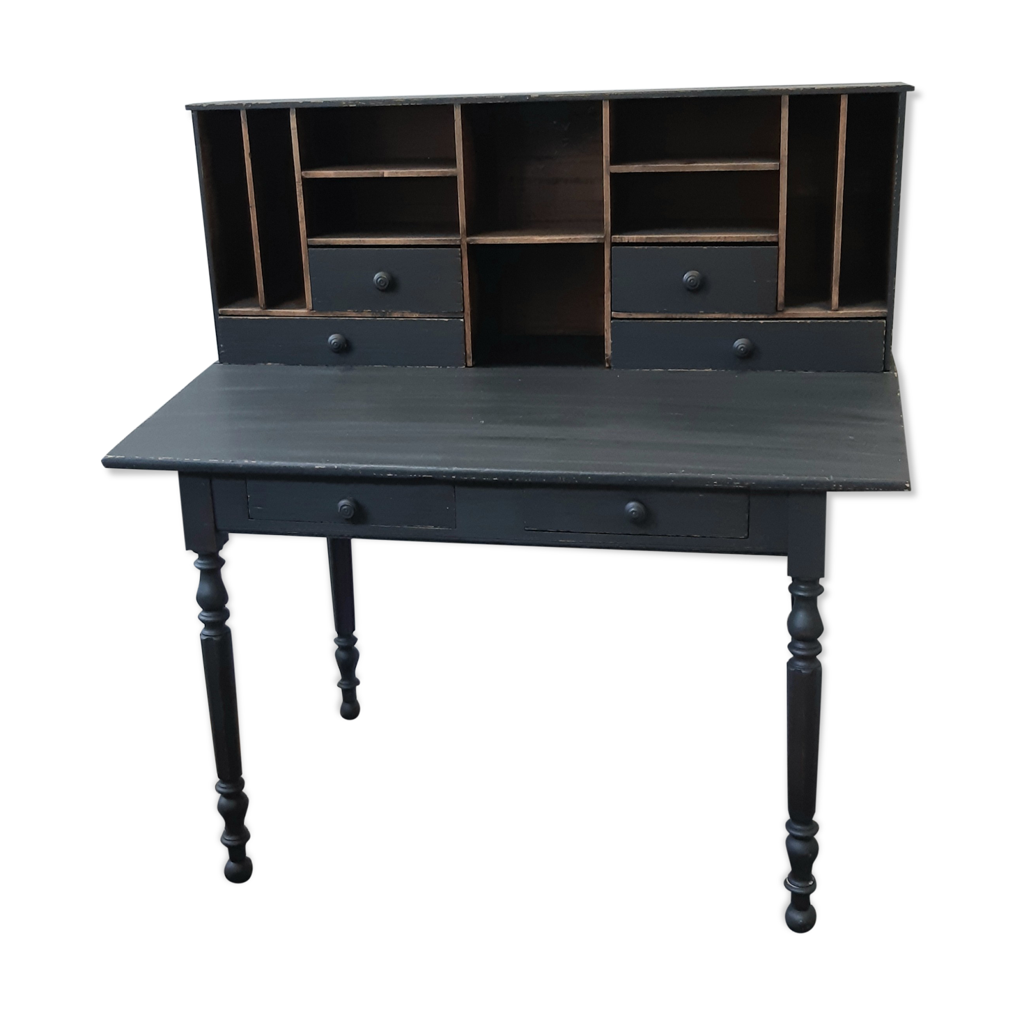 Black & wood desk