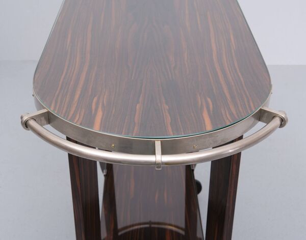 Desserte de service Art Déco en bois de Coromandel 1930