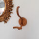 Hook, curved wooden coat rack