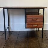 Vintage modernist desk from the 50s and 60s in wood and metal – modular & demonstrable
