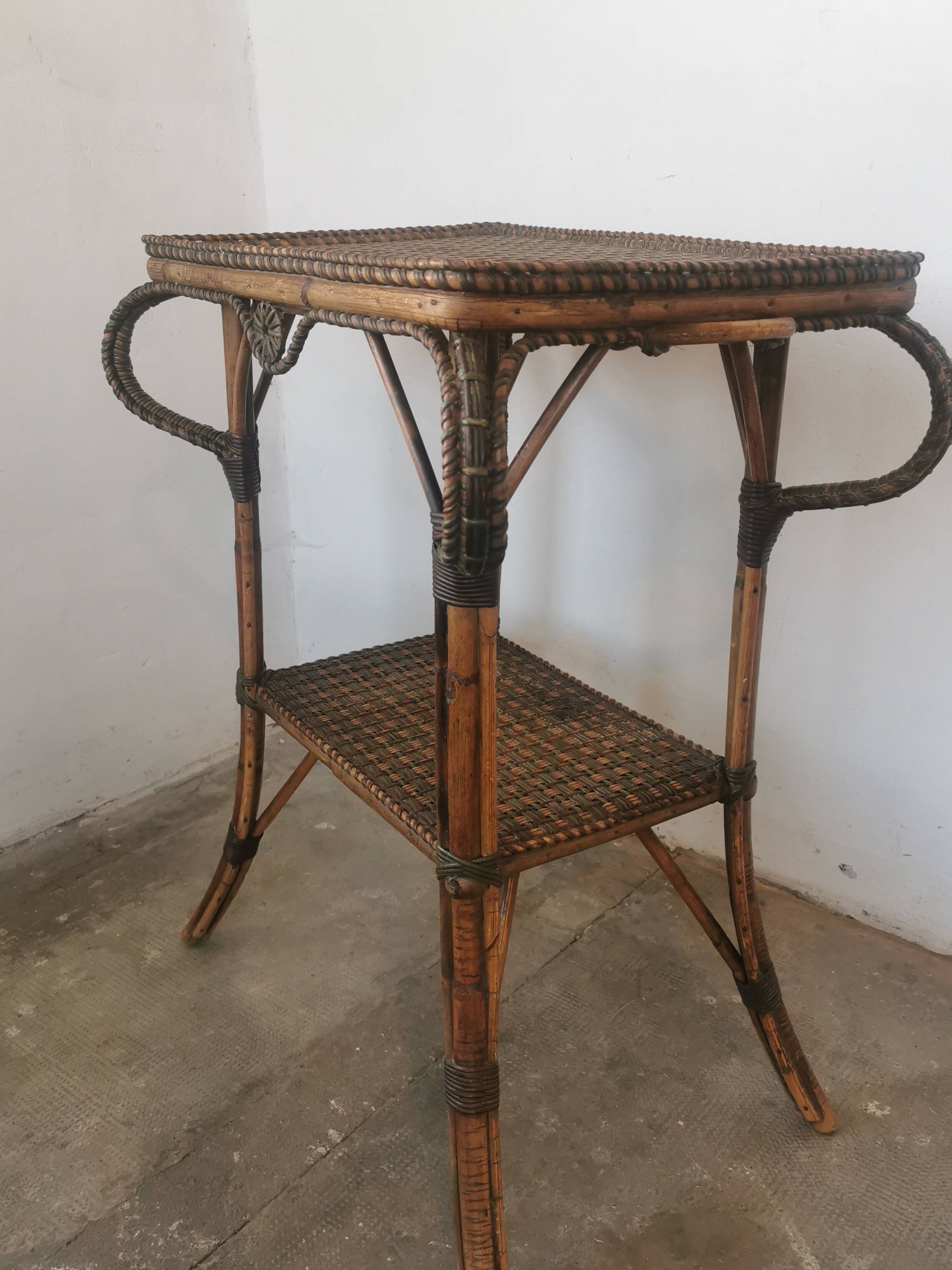 Perret and Vibert rattan serving trolley