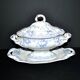 Antique earthenware sauceboat from CREIL MONTEREAU LM&Cie 1840-1870