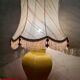 Lamp asia pedestal wood lampshade cotton mottled with wooden bead 70x40