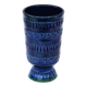 Mid Century Bitossi Aldo Londi Rimini Blue Ashtray Painted in Blu - Green