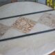 Art Deco wooden coffee table, marble top living room table, side table.