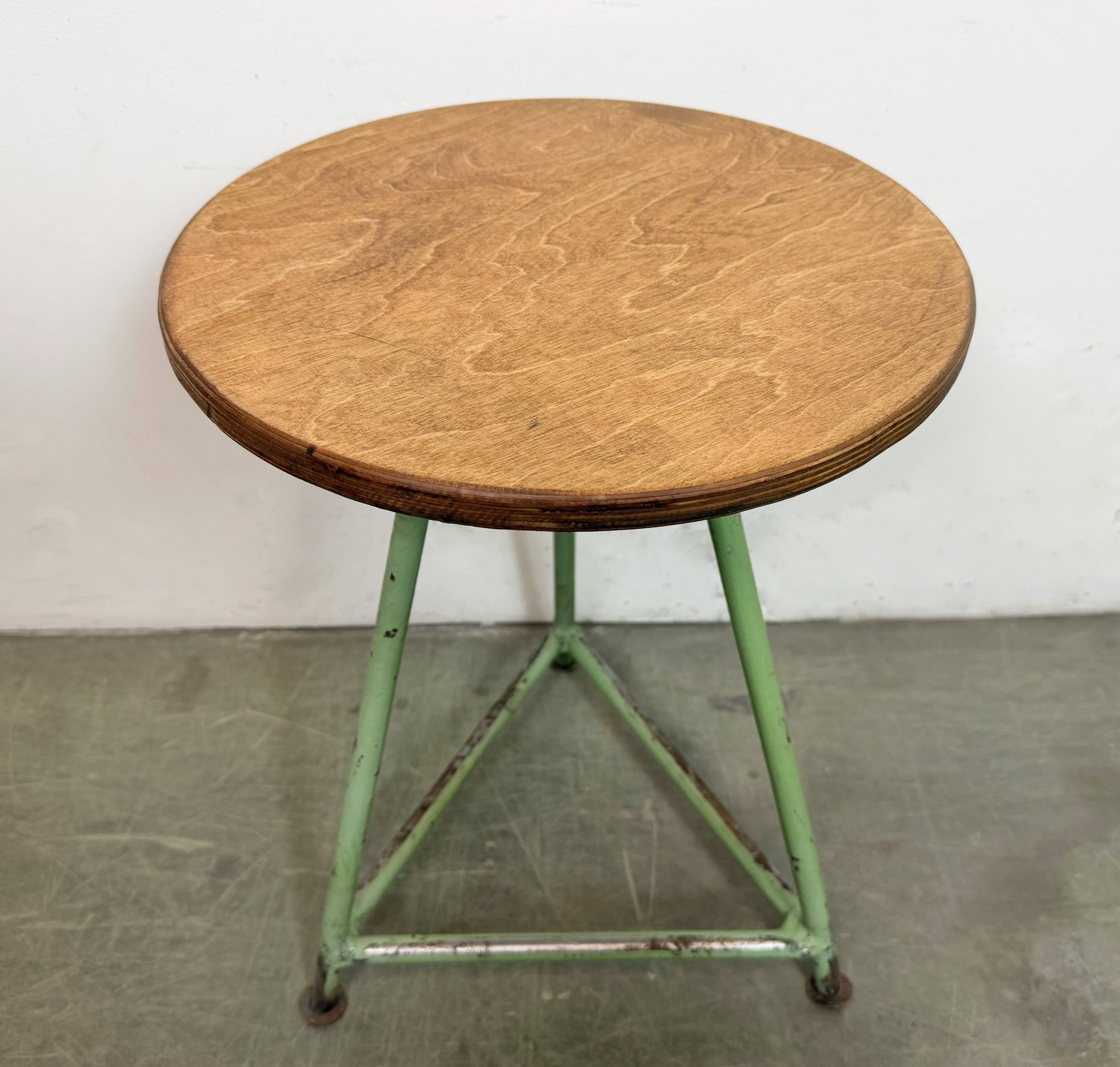 Green Industrial Workshop Stool, 1960s