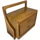 Danish scandinavian oak curved free form night stands or side tables, 1970s