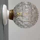Vintage moulded glass wall or ceiling light globe