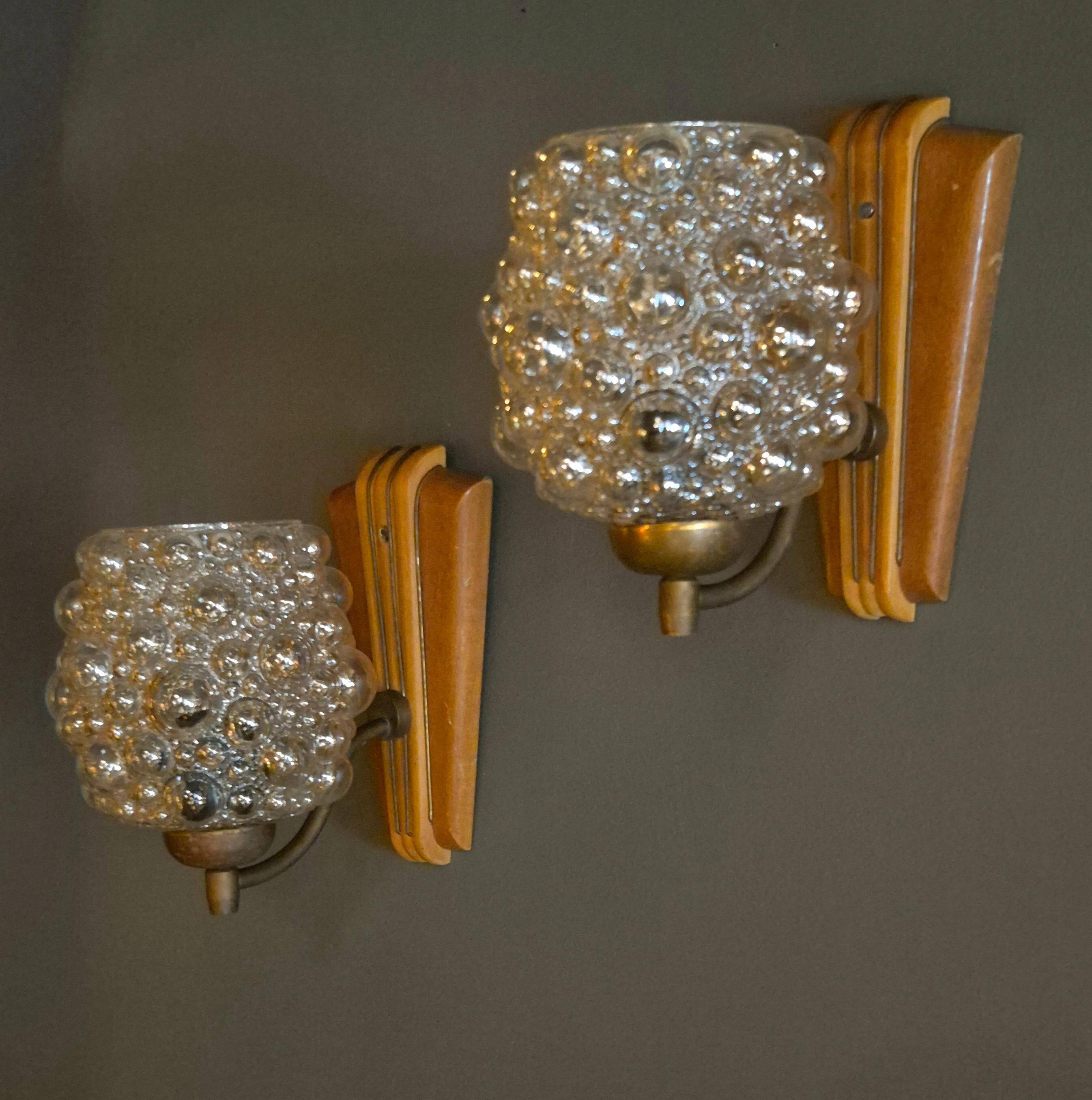 Rare, decorative wall lights by Helena Tynell, Scandinavian/Finnish Modern.