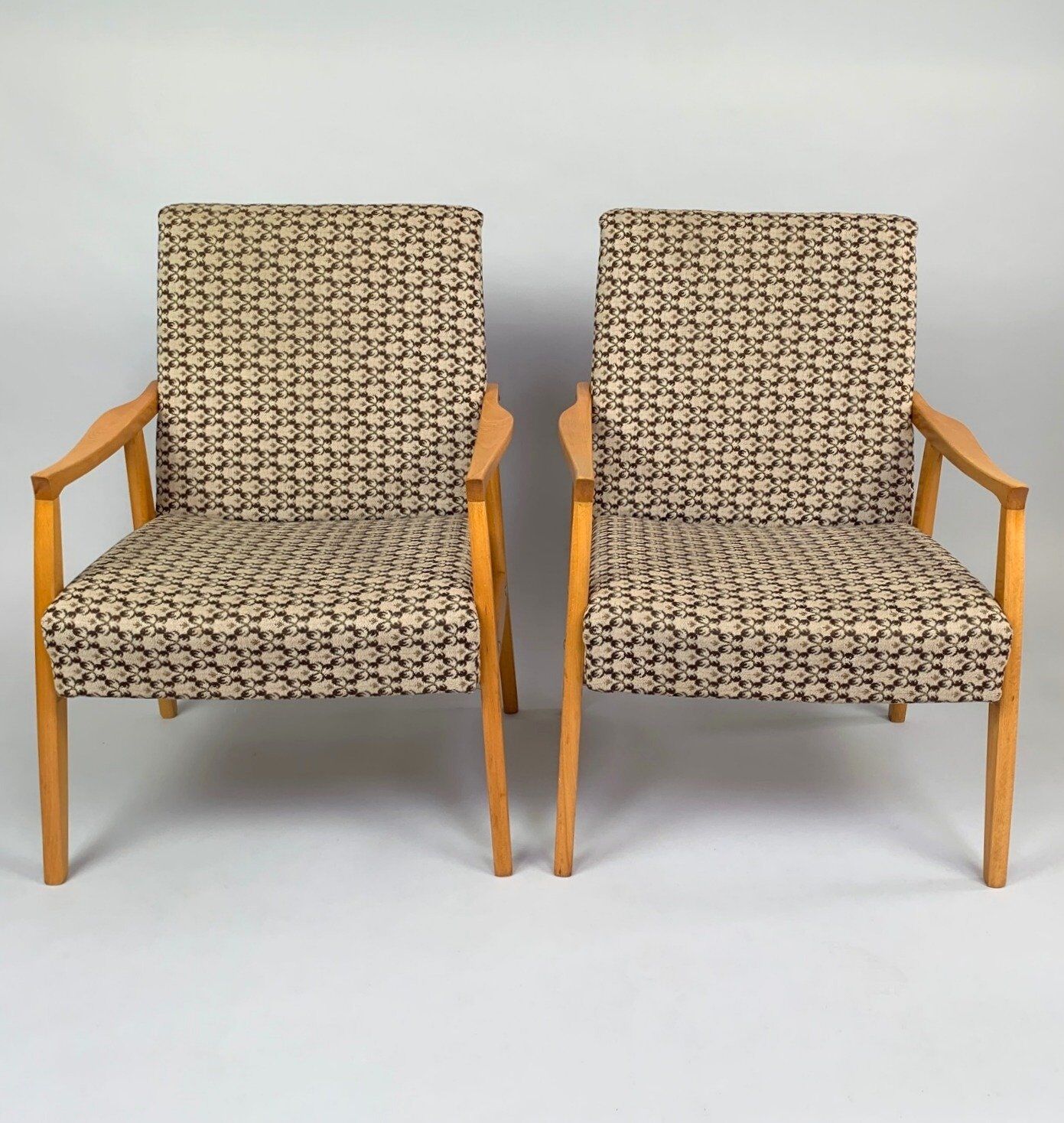 Pair of Mid Century Armchairs, Czechoslovakia 1970's