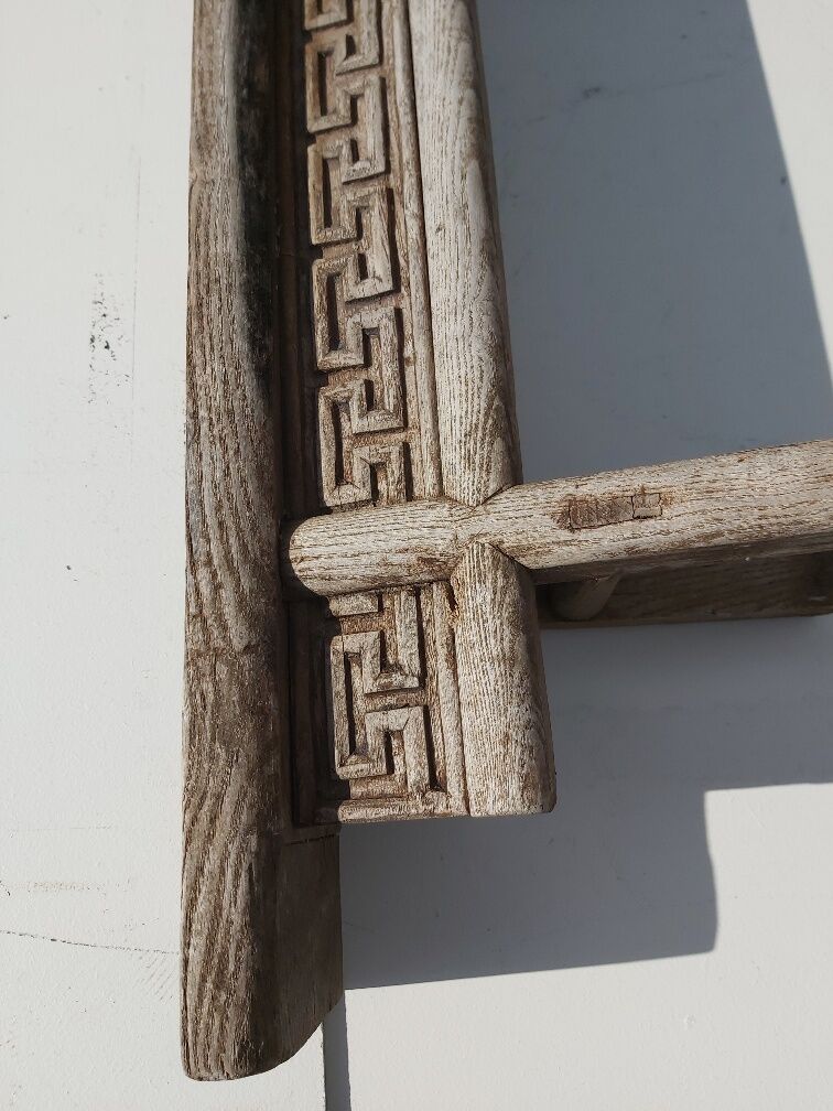 Former carved wood bench Orient/Asia