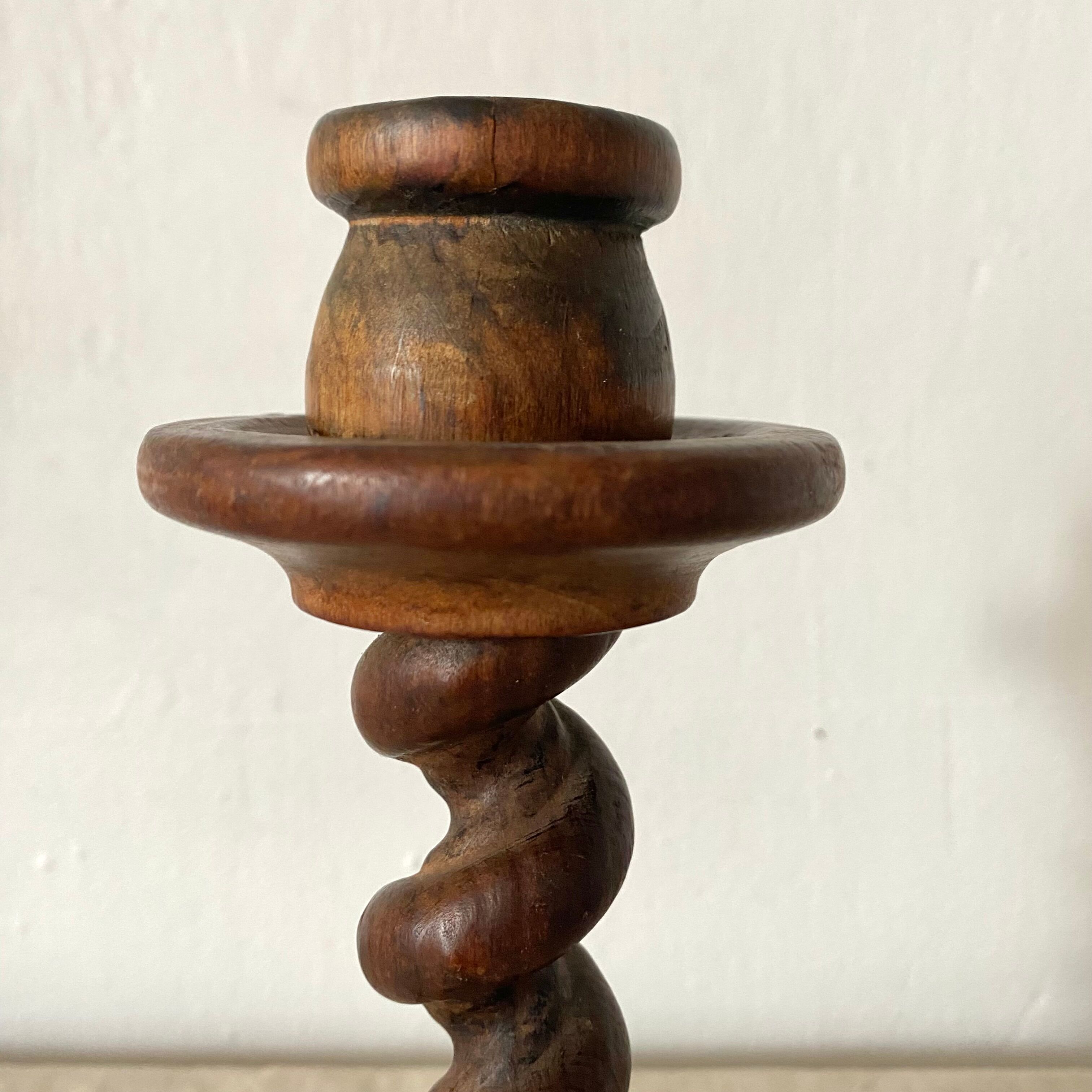 Wooden candle holder