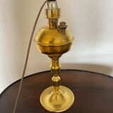 Electrified copper kerosene lamp
