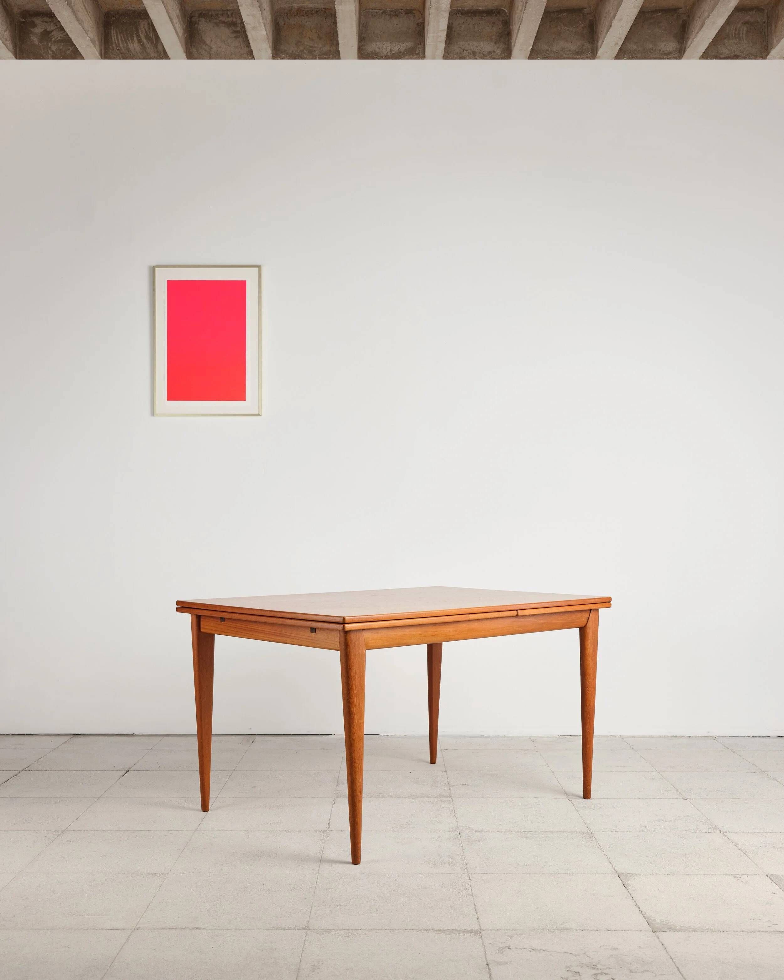 Extendable table model 12 in teak by Niels O. Møller, Denmark, 1960s