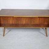 Walnut Executive Desk – 1960s Mid-Century Design Office Table
