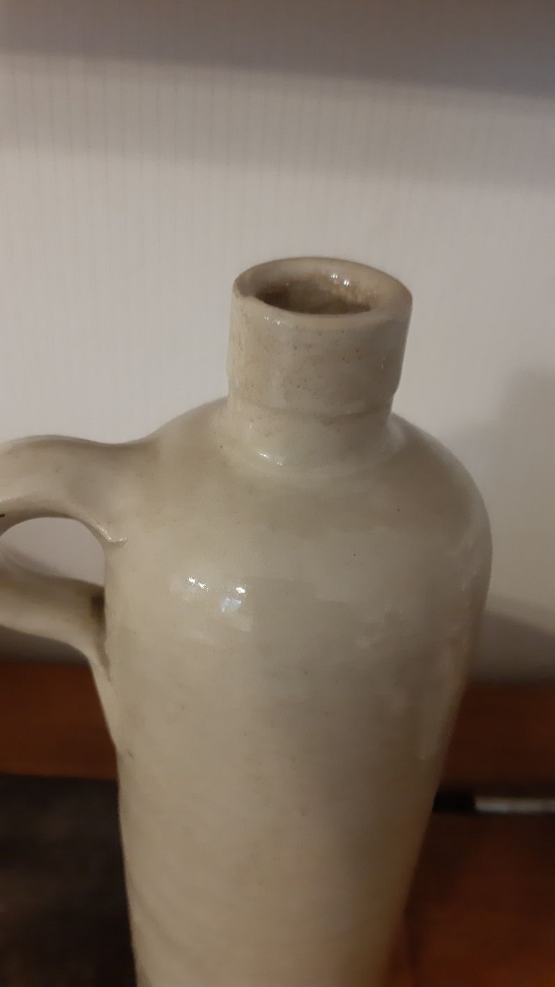 glazed stoneware bottle